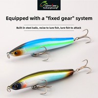 Leurre coulant type crayon, leurre de pêche à la ligne, leurre artificiel dur style minnow pour lancer longue distance, pour la pêche au poisson-chat et à la tilapia en lac