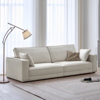 Zayshine Canapé modulaire de salon en velours blanc de luxe moderne italien 2 3 places Villa Appartement Hôtel Bureau Canapé de loisirs