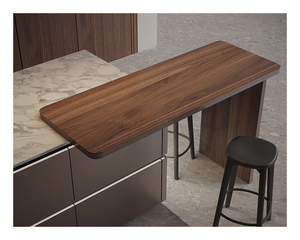 Sistema <span class=keywords><strong>Cucina</strong></span> Personalizzato con <span class=keywords><strong>Dispensa</strong></span> Nascosta, Elettrodomestici Integrati, Isola in Marmo e Vetrina con Illuminazione LED - Product Image 5