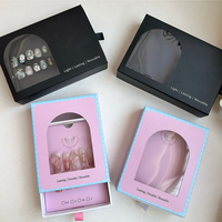 Boîte d'emballage vide pour faux ongles à presser, avec dorure à chaud, pelliculage brillant et gaufrage, taille et couleur personnalisables, articles de boisson