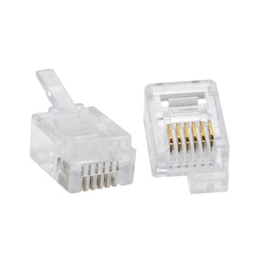 Adaptador de enchufe Modular RJ12 6P6C de alta calidad, pestillo lateral derecho, Conector de <span class=keywords><strong>Cable</strong></span> de teléfono, accesorio de conector macho - Product Image 1