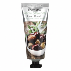 Crème pour les mains Farmstay Visible Difference 100g, formule hydratante à l'olive pour peaux sèches, prix réduit, 1 unité - Product Image 1