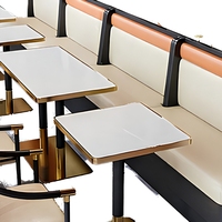 Grands meubles modernes pour hôtel et restaurant, canapé en cuir rembourré, table à manger, ensemble de chaises, mobilier commercial, respectueux de l'environnement