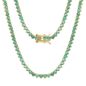 Catena di Zirconia di lusso Hip Hop 3mm verde CZ placcato <span class=keywords><strong>oro</strong></span> gioielli da <span class=keywords><strong>donna</strong></span> <span class=keywords><strong>girocollo</strong></span> rombi rombi rombi rombi collana a catena - Product Image 5