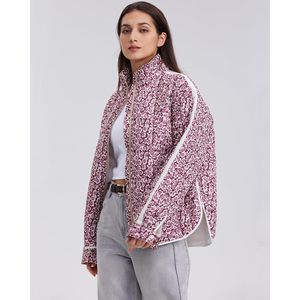 Chaqueta Acolchada con Estampado Floral para Mujer FOXA, Chaqueta de Invierno con Cierre Completo, Cuello Alto y Manga Larga - Product Image 4