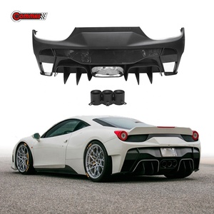Diffuseur arrière de voiture en fibre de carbone semi-complète de style V Vors, qualité exceptionnelle, pour Ferrari 458 - Product Image 1
