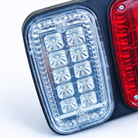 Feu arrière de remorque à trois sections, LED rouge, ambre et blanc, pour remplacement du panneau de câblage de semi-remorque