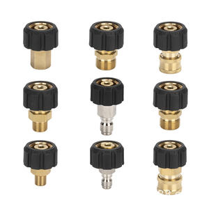 Латунная нержавеющая сталь M22 3/8 1/4 быстроразъемный адаптер для мойки давления для мойки автомобиля шланг водяной пистолет быстрое соединение - Product Image 6