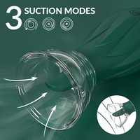 Wiederaufladbarer USB-Medizinischer Silikon-Saugvibrator mit 7-Gang-Rotationsspitze, IPX7, für Brustwarzen-, Klitoris- und G-Punkt-Stimulation