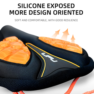 Funda de sillín de bicicleta transpirable negra personalizada, cómodo cojín de sillín de bicicleta de montaña para hombres y mujeres, uso de bicicletas de <span class=keywords><strong>carretera</strong></span> al por mayor - Product Image 3