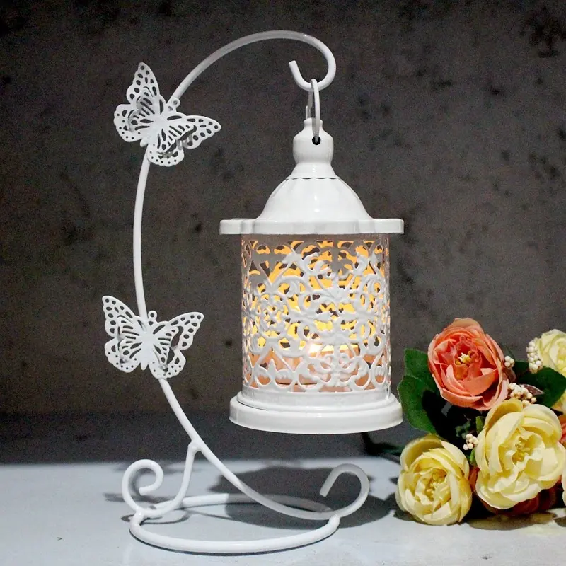 Farolillos de vela de Metal para bodas, decoración del hogar, marroquí
