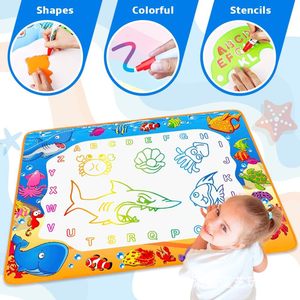 Vente chaude en plastique eau Doodle tapis coloré <span class=keywords><strong>dessin</strong></span> et écriture jouet éducatif magique stylos pour enfants idée cadeau parfaite - Product Image 1