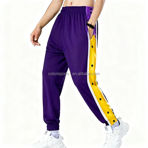Pantalones Deportivos Casuales para Hombre con Logotipo Personalizado, Holgados, Transpirables, para Gimnasio, Baloncesto, con Cintura <span class=keywords><strong>El</strong></span>ástica en <span class=keywords><strong>el</strong></span> Tobillo, Desmontables - Product Image 2