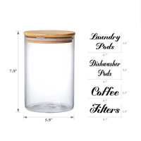 Haute qualité 12OZ 24OZ 34OZ salle de bain organisation apothicaire titulaire verre salle de bain pot avec couvercle