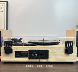 Tocadiscos de Madera Personalizado con Altavoces Externos, Reproductor de Vinilo de 3 Velocidades, Múltiples Modos de Entrada, Sistema de Audio Retro - Product Image 5