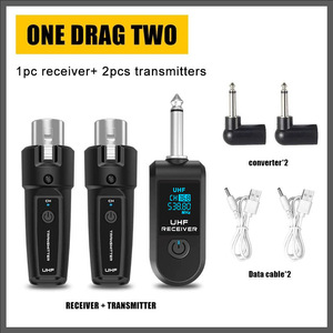 携帯型エレキギターマイクダイナミックワイヤードマイクをワイヤレスマイク送信機および受信機に変換 - Product Image 3