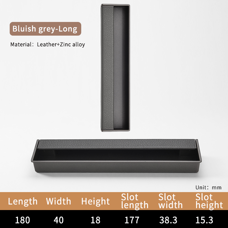 0077 Gris bleuté-180 mm/7,09" de longueur