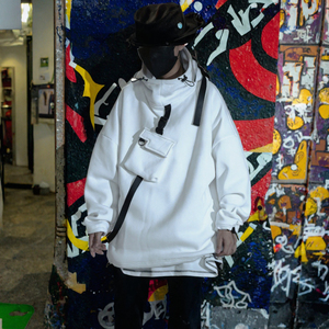 Sudadera con Capucha Unisex Blanca, Corte Regular, Estilo Urbano, Tejida, Informal, de Algodón/Fibra de Bambú, Resistente al Agua - Product Image 2