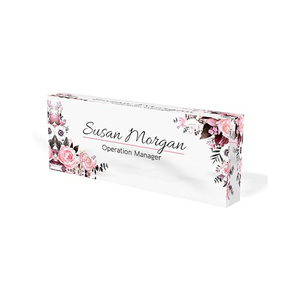 <span class=keywords><strong>Targhetta</strong></span> personalizzata per <span class=keywords><strong>scrivania</strong></span> spessa in piedi in acrilico chiaro segno di blocco per la visualizzazione - Product Image 1