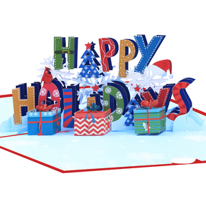 Biglietti d'<span class=keywords><strong>auguri</strong></span> Pop-up fatti a mano 3D per la festa del papà di Natale <span class=keywords><strong>auguri</strong></span> di "buone vacanze" per occasioni speciali fatte di carta - Product Image 1
