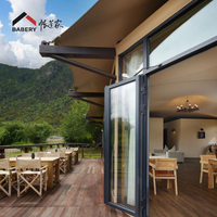 Tente de café en structure métallique |   Unités de restaurant modulaires d'extérieur |   Tentes de restauration préfabriquées pour stations balnéaires, parcs et campings