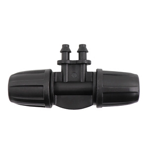 Connecteur d'irrigation goutte à goutte 8-12 mm, raccord capillaire à verrouillage en T, joint de tuyau d'eau droit, plastique technique noir - Product Image 2