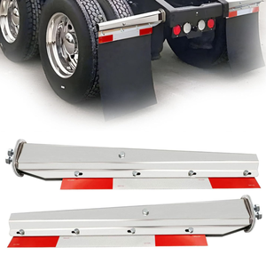Gytaso 2-1/2" Bolt Spacing Straight Spring Loaded Waterproof <strong>Mud</strong> <strong>Flap</strong> <strong>Hanger</strong> with Reflective Plate Stainless Steel Tire Cover - Product Image 2