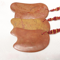 HZ Meilleures Ventes Gua Sha en Pierre Bian Noire à Dents, OEM Personnalisé, Ensemble de Gua Sha en Cristaux Bruts, Pierres de Guérison et Bijoux