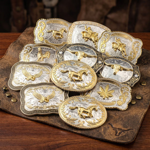 Hebillas de Cinturón de Aleación de Zinc Metálicas Personalizadas al por Mayor, Diseña Tu Propia Hebilla de Cinturón de Moda Novedosa para Hombre - Product Image 1