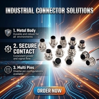 Connecteur de capteur standard M12, tête mâle/femelle, à visser, étanche, contact en cuivre, boîtier en acier inoxydable, prise 4P 5P 8P