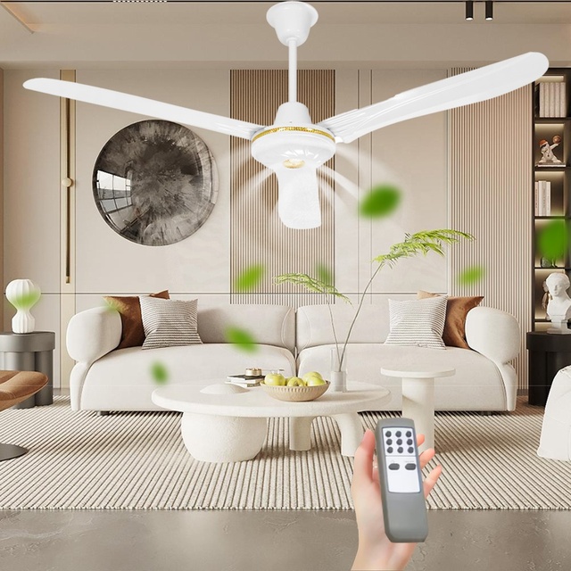 High RPM AC DC 56'' Solar Energy System Bldc Ceiling Fans Convertion Kit with Remote