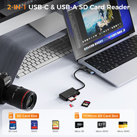 Fabricant de lecteur de carte mobile externe 4-en-1 USB-A Type-C 3.0 TF/SD 4.0 prend en charge la mémoire et le stockage de l'appareil photo