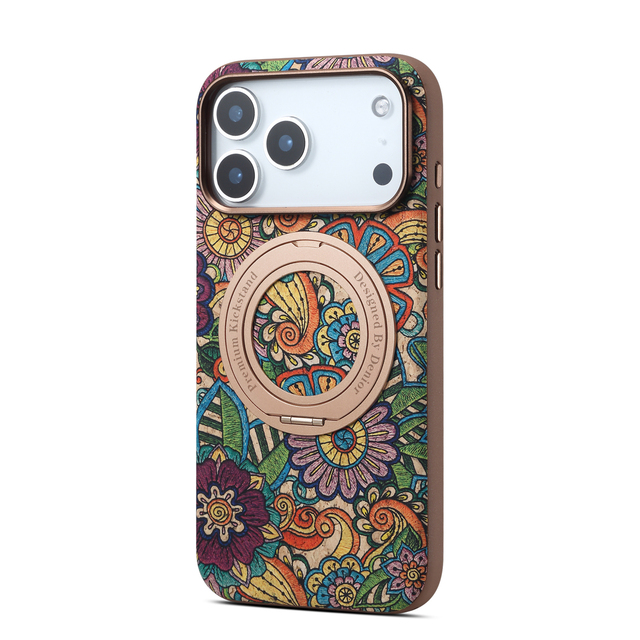 Multi Angle Rotating Stand Phone Case, Cork Texture, Khaki Green Blue Pink Yellow Orange, Wholesale in Stock