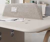 Ensemble de bureaux de direction de luxe (4-6 postes) – Bureau moderne avec cloison de séparation et poste informatique pour immeuble de bureaux