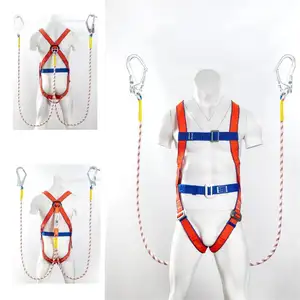 Fall Arrest Outdoor Double Large Hooks 5-point Full Body Safety Harness For Work At Height