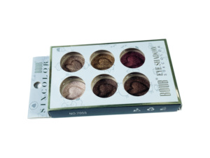 Boîte de fenêtre en PVC de conception gratuite personnalisée boîte de fard à paupières 6 couleurs boîte en carton emballage cadeau cosmétique offre de prix en gros - Product Image 2
