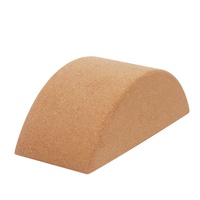 Bloque de Yoga Ecológico de Alta Densidad, Semicircular, Hecho de Corcho Natural, Antideslizante, Agarre Perfecto, Mejora el Yoga, Directo de Fábrica