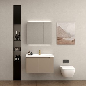 Minimalist style washbasin integrated cabinet bathroom cabinet wash basin seamless ceramic integrated basin - Product Image 6