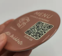Carte intelligente NFC RFID en époxy avec impression personnalisée pour avis Yelp, avec puce NTAG215, étiquette PVC, 13,56 MHz, étiquette miniature étanche