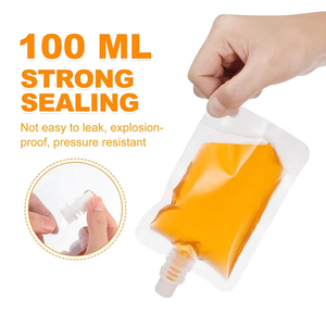 Giá tốt nhất uống chất lỏng trong suốt niêm phong bóp túi túi bao bì trong suốt Túi rõ ràng uống đứng lên túi vòi - Product Image 4