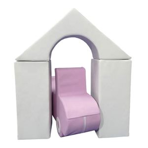 Structure de jeu active intérieure en mousse vinyle souple blanche pour écoles et centres commerciaux - Product Image 1