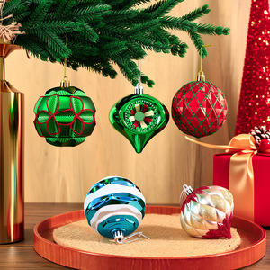 New <b>Christmas</b> <b>Tree</b> Ornaments Painted <b>Christmas</b> Decorative <b>Christmas</b> Balls Set - Product Image 4