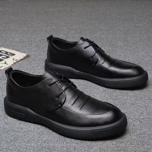 Chaussures en cuir pour hommes personnalisées, tendance printemps-automne, polyvalentes, plates, confortables, décontractées, pour un usage quotidien - Product Image 1