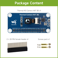Aismartlink Waveshare Caméra IR FOV 45 ° Caméra d'imagerie thermique IR à ondes longues HAT (B), compatible avec Raspberry Pi 5