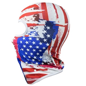 <span class=keywords><strong>Cagoule</strong></span> de ski unisexe en polyester élasthanne à motif drapeau américain personnalisé, imprimée par transfert thermique, pour e-commerce - Product Image 4
