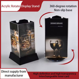 Thiết kế mới khách sạn nhà hàng <span class=keywords><strong>4</strong></span> mặt bảng quảng cáo kinh doanh thẻ menu lật xoay hiển thị đứng - Product Image 6