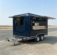 Aobote pour remorque alimentaire de style rétro avec cadre en aluminium, double essieu tandem, équipement de cuisine personnalisable, résistant à la rouille, facile à utiliser