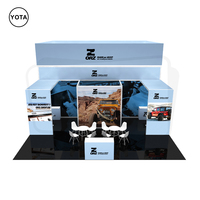 Stand d'exposition portable Yota Custom 20x30 pieds, nouveau design, structure modulaire en aluminium, affichage publicitaire personnalisé pour salon professionnel