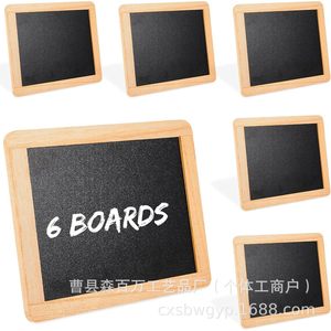 Mini pizarra de madera, tablero de dibujo cuadrado, tablero de mensajes de madera maciza, tablero publicitario para niños, uso en escritorio para manualidades y graffiti - Product Image 3