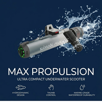 Scooter sous-marin ultra-compact personnalisable 800W, véhicule de propulsion hydrodynamique cylindrique pour plongée sous-marine, forte poussée